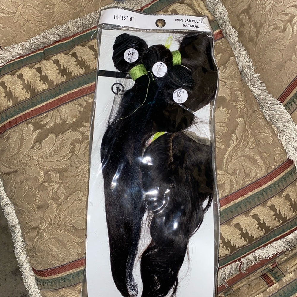 Brazilian remy human hair bundles and closure